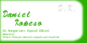 daniel kopcso business card