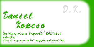 daniel kopcso business card